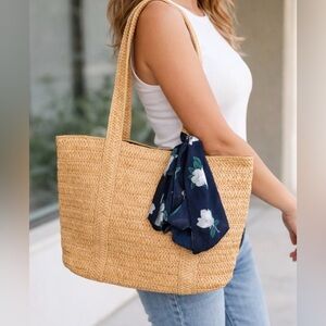 Draper James Woven Straw Tote Bag Purse
